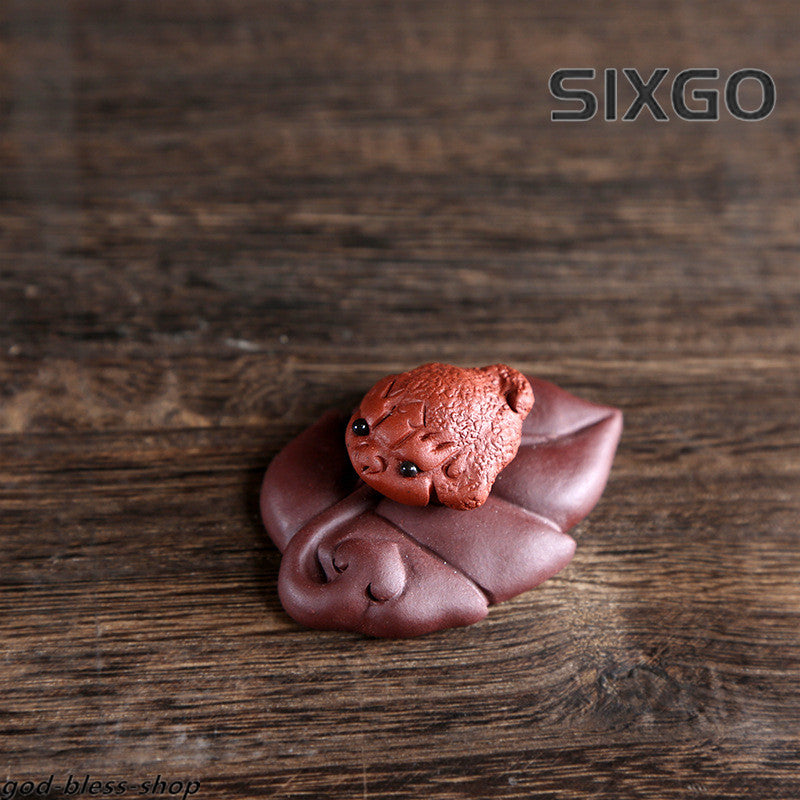 New Creative Table Decoration Gift Yixing Zisha Tea Pet Purple Clay Toad Mascot