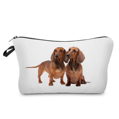 Cute Printed Cosmetic Bags Travel Storage Pouch Reusable Makeup Purse Polyester