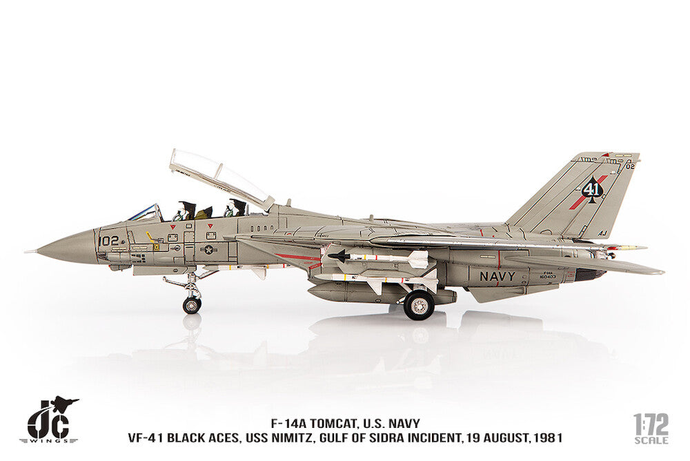 1:72 JC Wings Grumman F-14A Tomcat U.S. NAVY VF-41 Fighter Diecast Plane Model