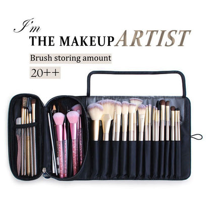 Makeup Bag Cosmetic Brush Travel Organizer Tools Rolling Bag Waterproof Nylon