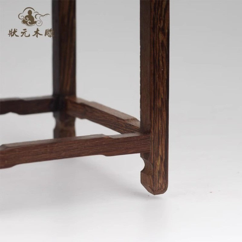 Wenge Wood Square Display Rack Vase Stone Pot Statue Doll Art Stand Home Decor