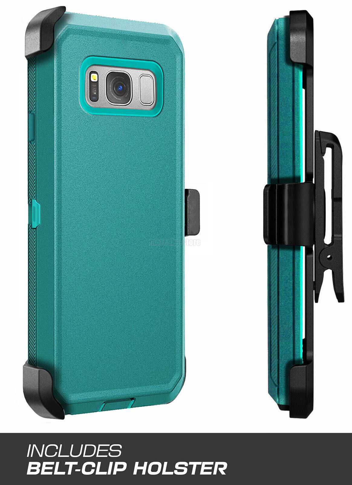 For Samsung Galaxy S8 Plus Heavy Duty Rugged Hard Soft Case / Clip Holster Stand