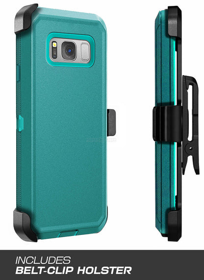 For Samsung Galaxy S8 Plus Heavy Duty Rugged Hard Soft Case / Clip Holster Stand