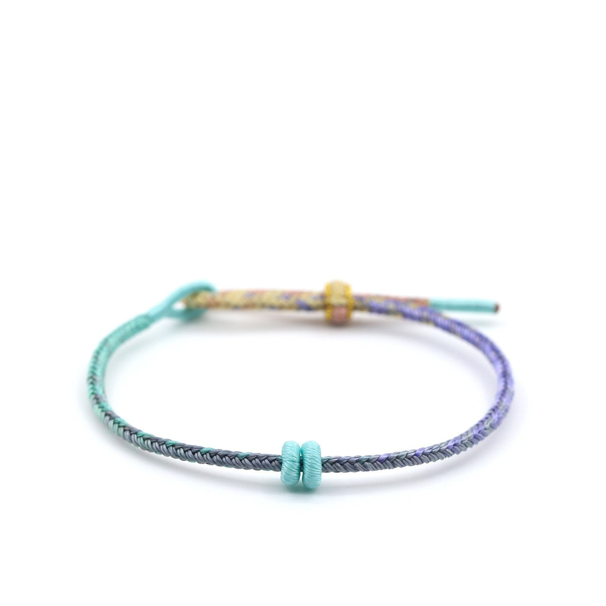 Segmented Dyeing Gradient Color Matching Pure Handmade Eight Strand Braided Rope