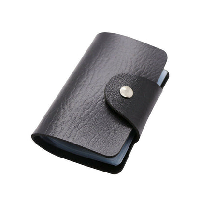 Credit Card Holder Men Women Cards Bag PU Leather Buckle Business ID Card Holder