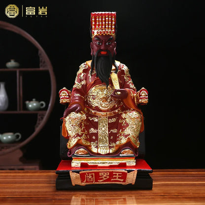 Lord Yan God,King of Hell Statue,Resin Ten Halls of Yama Figurine Taoist Deities