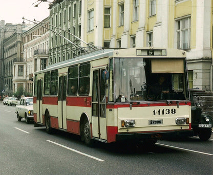 1:43 SSM Eastern Europe SKODA-14TR Large Trolleybus Passenger Car Diecast Model