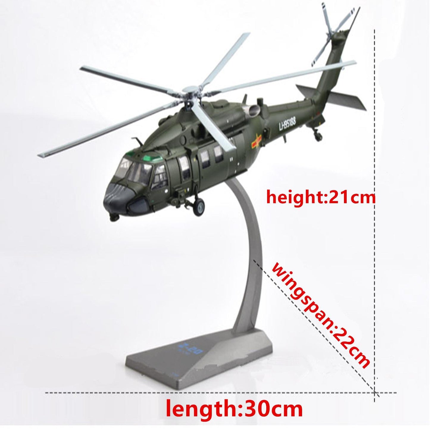 1/72 Armed Straight 20 Helicopter Diecast Model Z-20 Aircraft Military Display B