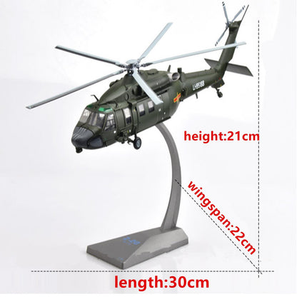 1/72 Armed Straight 20 Helicopter Diecast Model Z-20 Aircraft Military Display B