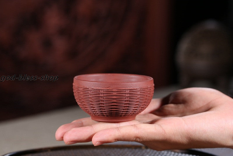 Chinese Yixing Zisha Tea Cup Marked 70ml Kungfu Cup Original Ore Handmade Cups