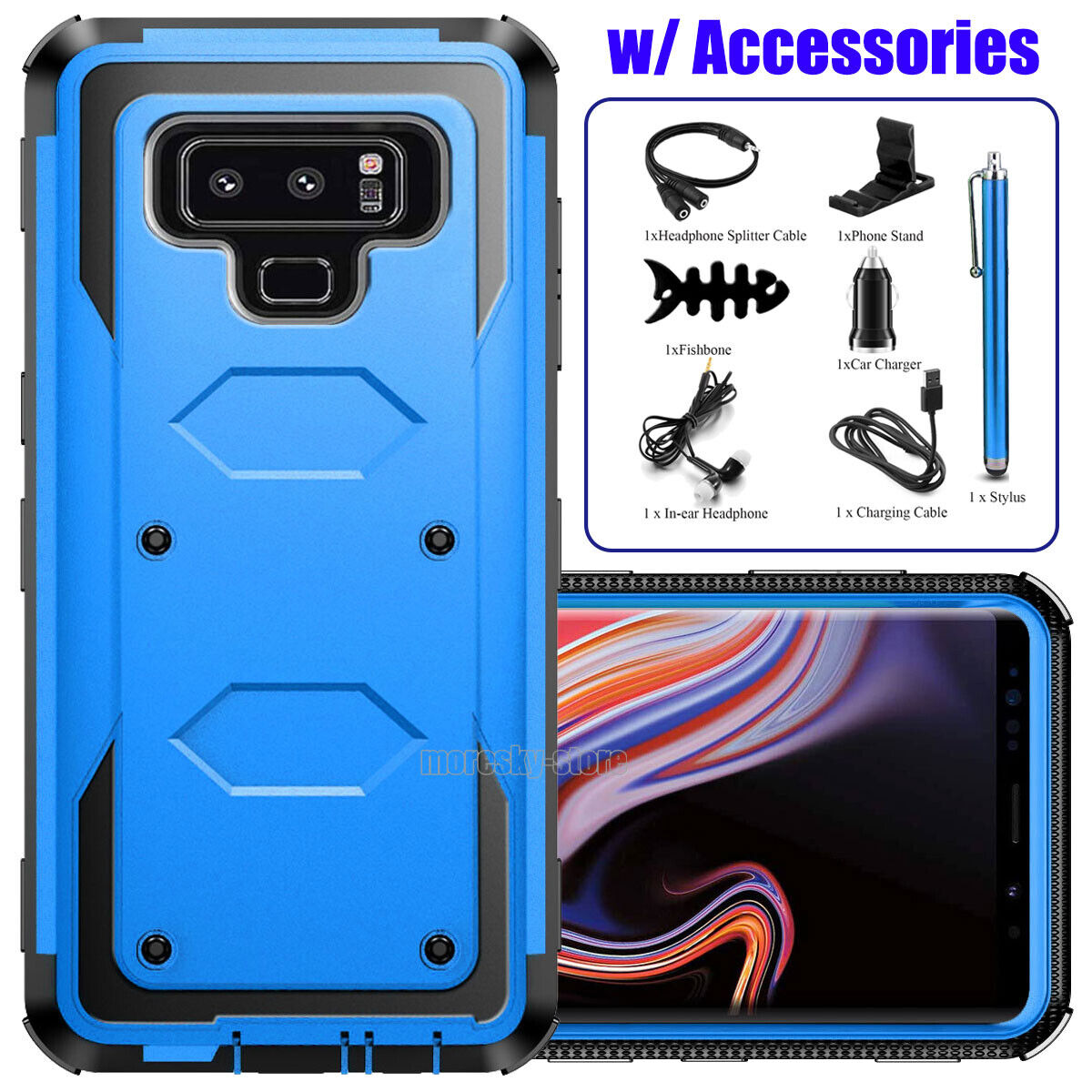 For Samsung Galaxy Note 9 Rugged Hybrid Case Phone Cover w/ Accessory