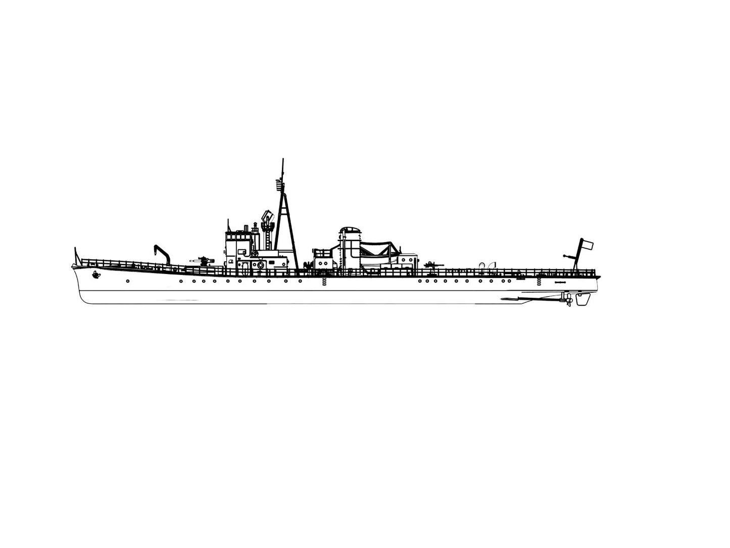 SSMODEL 1/1250 Military Model Kit IJN Type K-3 No.1 Kusentei RHWS1250014