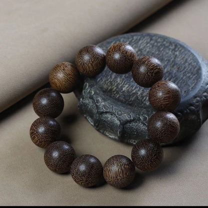 20mm Beads Natural Grade A Agarwood Men Woman Bracelet Buddha Lucky Prayer Beads