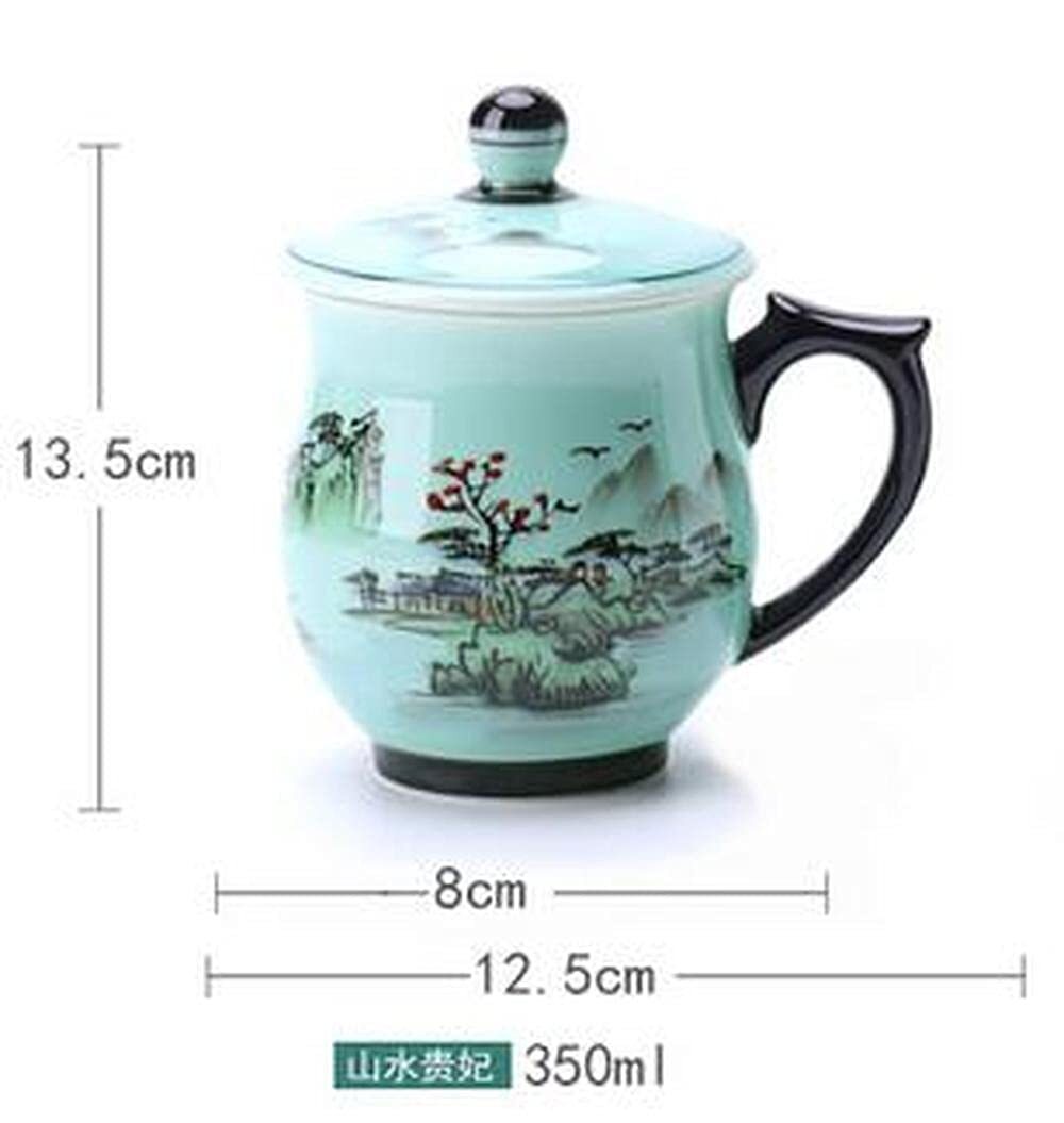350ml Jingdezhen Ceramic Cup Household Filter Tea Cup Office Cup Kung Fu Tea Set