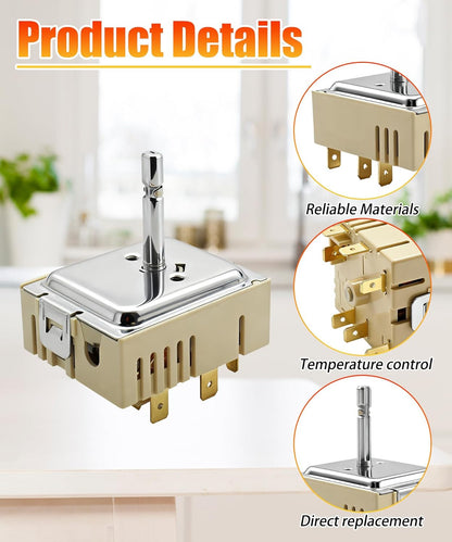 Dual Surface Infinite Switch Compatible with Samsung/Range Oven Control Switch (