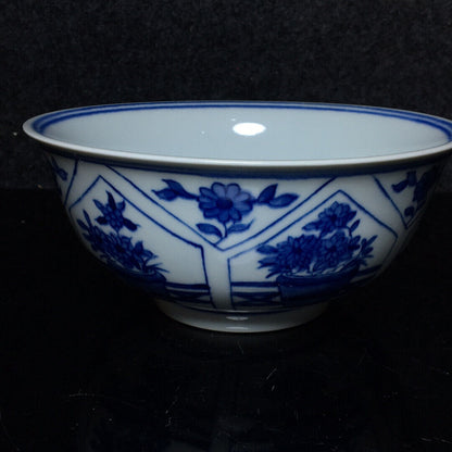 Ancient Chinese Blue and White Porcelain Bowl