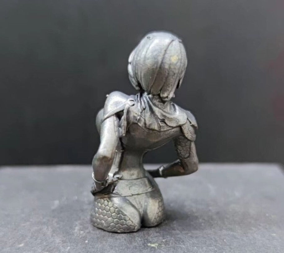 Brass Huge Boob Girl Statue Art Beauty Model Artwork Decor