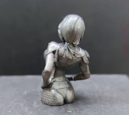 Brass Huge Boob Girl Statue Art Beauty Model Artwork Decor
