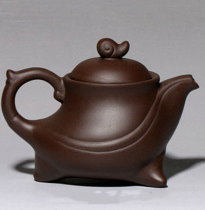 200ml Chinese Yixing Purple Clay Teapot Handmade Snail Design TeaPot Tea Set