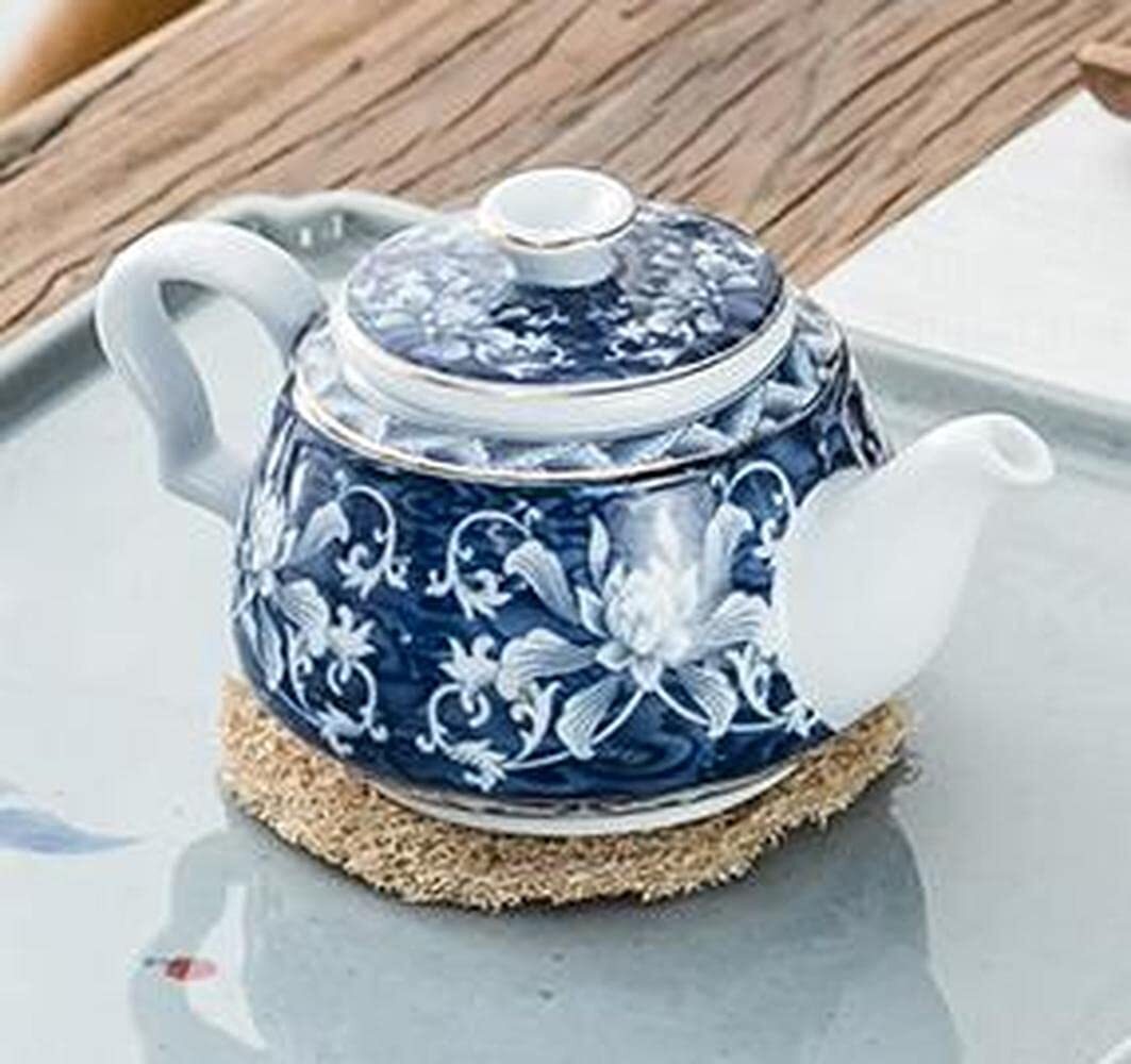 200ml Jingdezhen Teapot Blue Porcelain Retro Household Kung Fu Tea Set