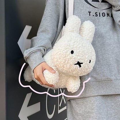 Miffy Doll Fashion Shoulder Bag Female Kawaii Plush Miffy Rabbit Cartoon Bag US