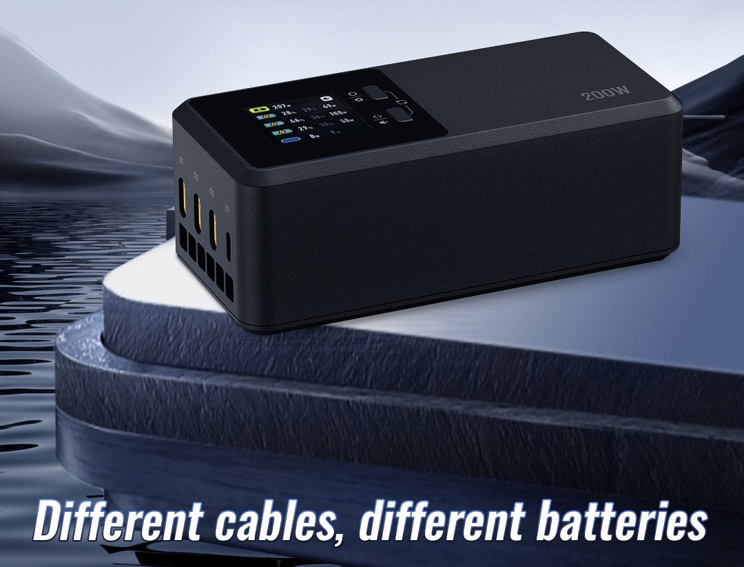 LKTOP 3-Channel Fast Charger for DJI Matrice 4 – 200W Triple Battery Charging