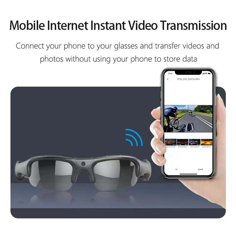 Sports glasses with WiFi, smart multifunctional camera for video recording photo