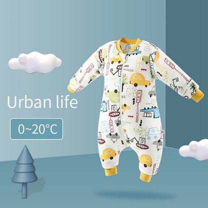 Cotton Sleeping Bag Long Sleeve Split Leg Baby Cloth Fit 0~6 Year Baby
