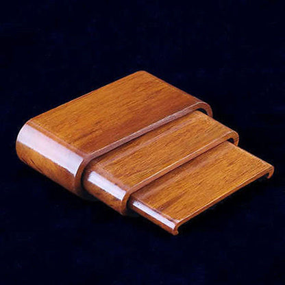 Display shelf stand China red wood carved 1 set 3PC rosewood small wooden base