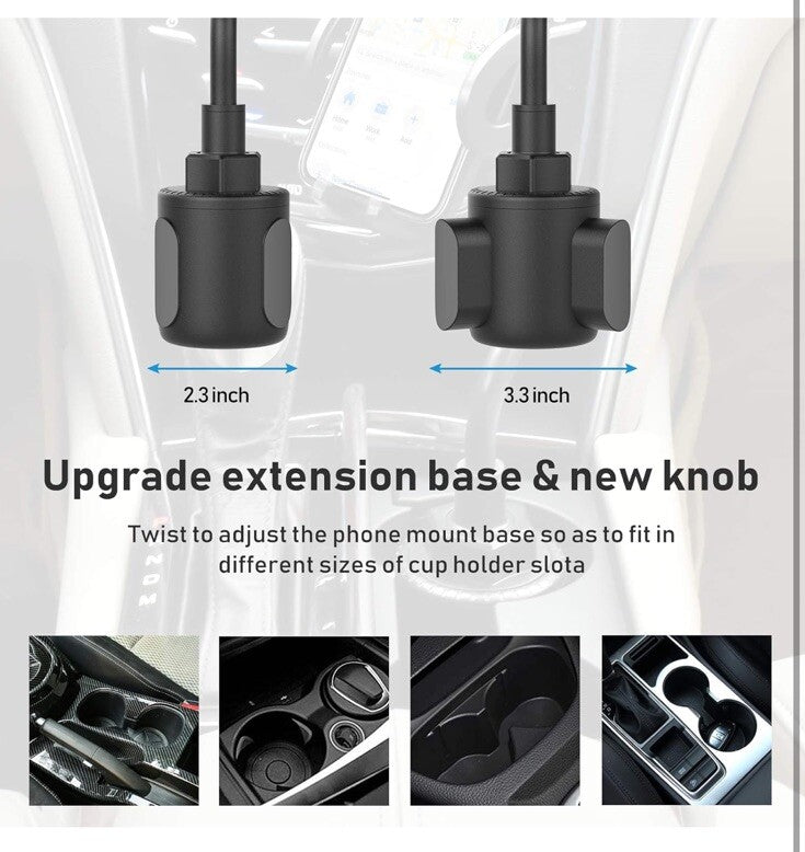 Strong Car Cup Holder Phone Mount for Cell Phone Compatible with Apple & Samsung