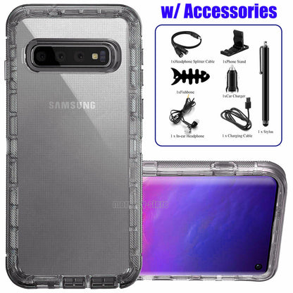For Samsung Galaxy S10e S10 Plus Transparent Case Clear Phone Cover +Accessories