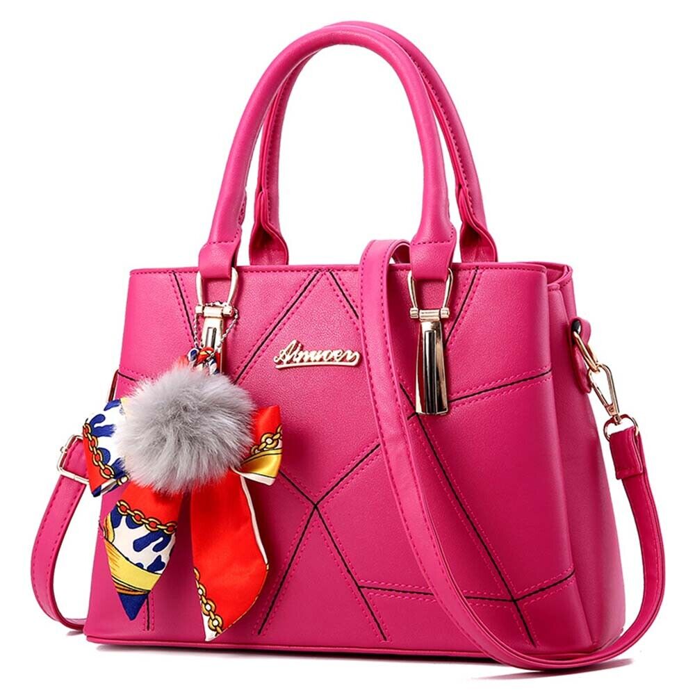 Women PU Leather Tote Bags Crossbody Handbags Shoulder Purse Messenger Satchel