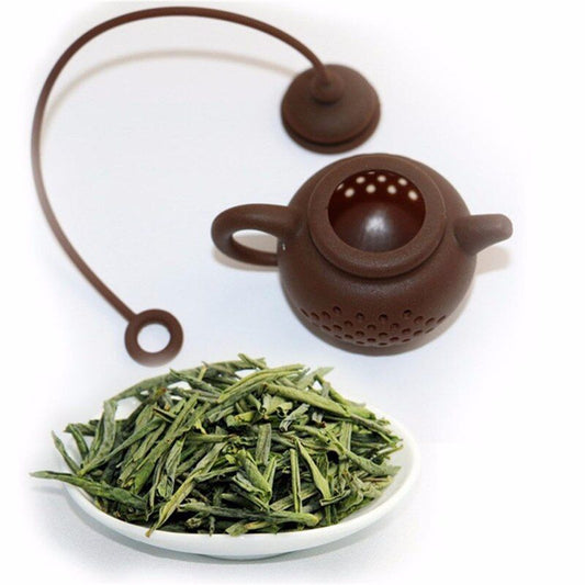 1Pc Tea Infusers Silicone High Quality Tea Strainer Teapot Shape Herb Tea Filter