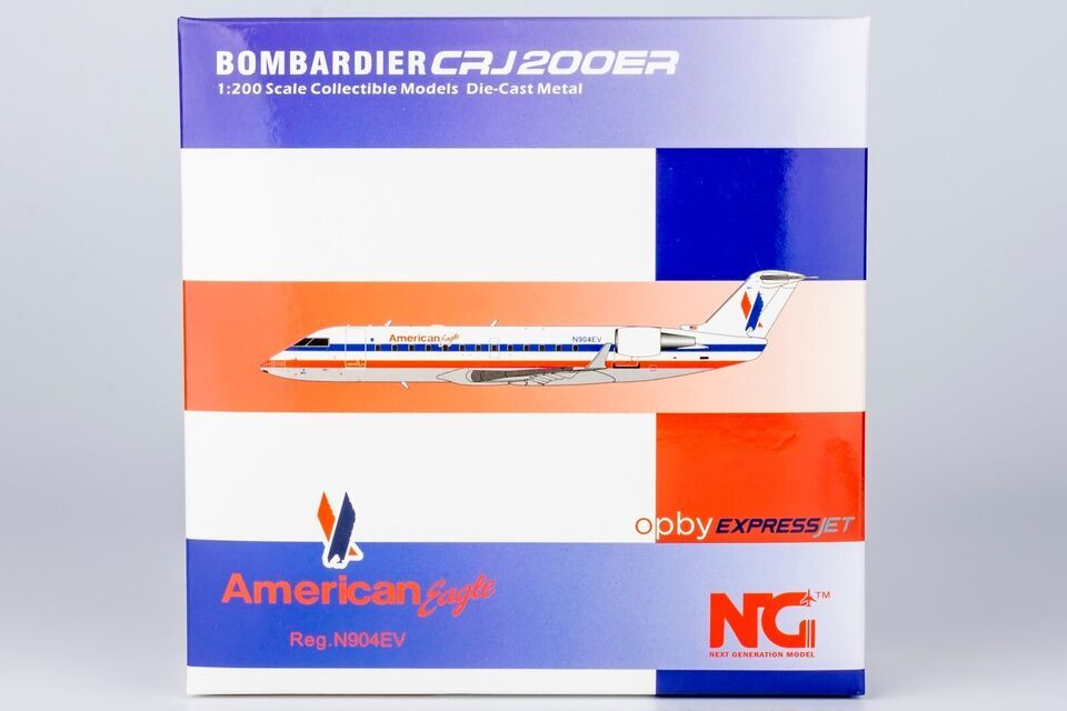 1:200 NG Model American Eagle Bombardier CRJ200ER Airplane Diecast Plane Model