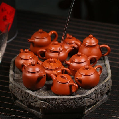 Mini Tea Pot Yixing Zisha Dahongpao Clay Tea Pet Home Decoration On Tea Tray Pot