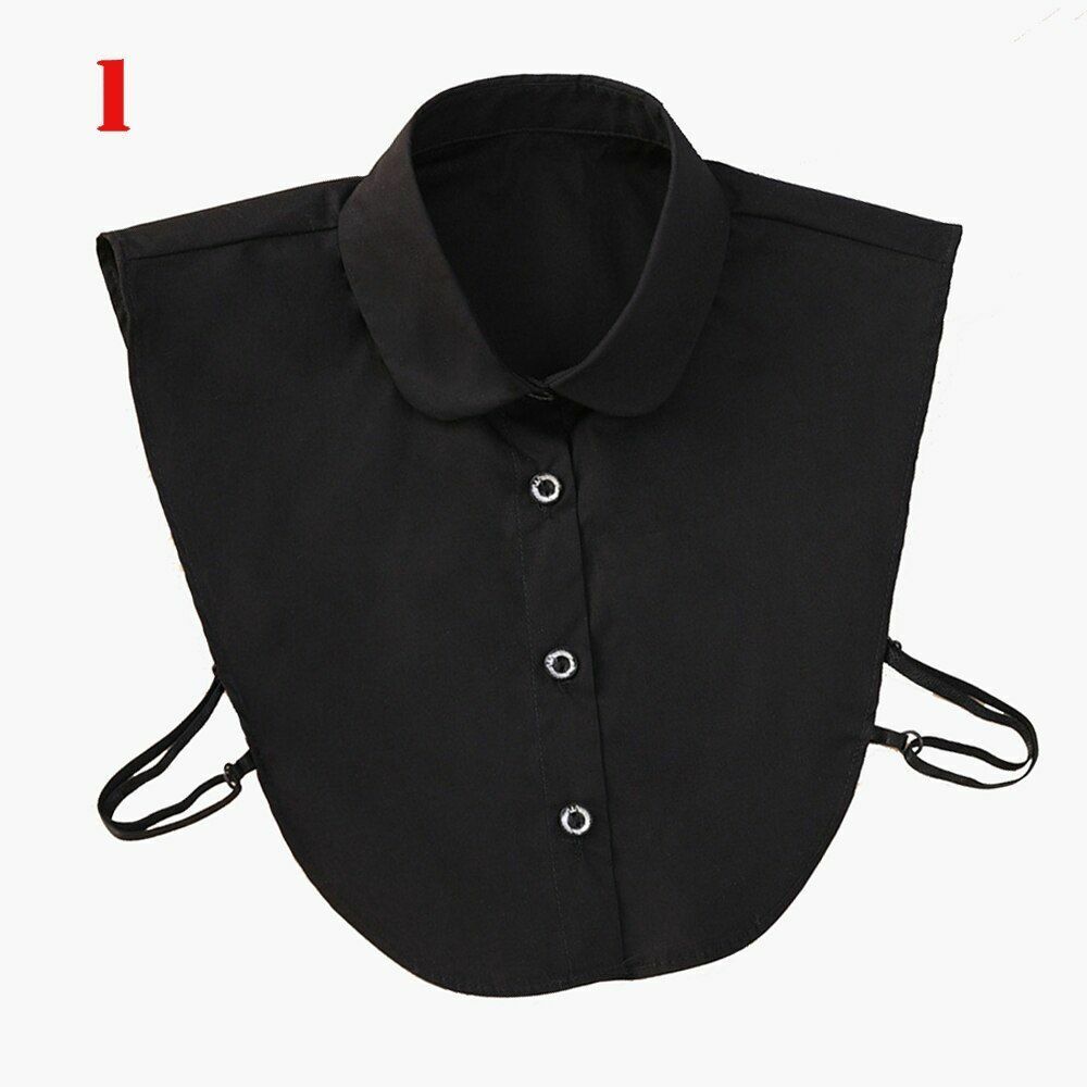 Shirt Collar Women Cotton Lace Fake Blouse Vintage Lapel Clothes Accessories Top