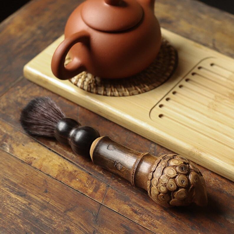 Natural Bamboo Tea Brush|Tea Accessories|Pot Brush|Tea Pet Brush