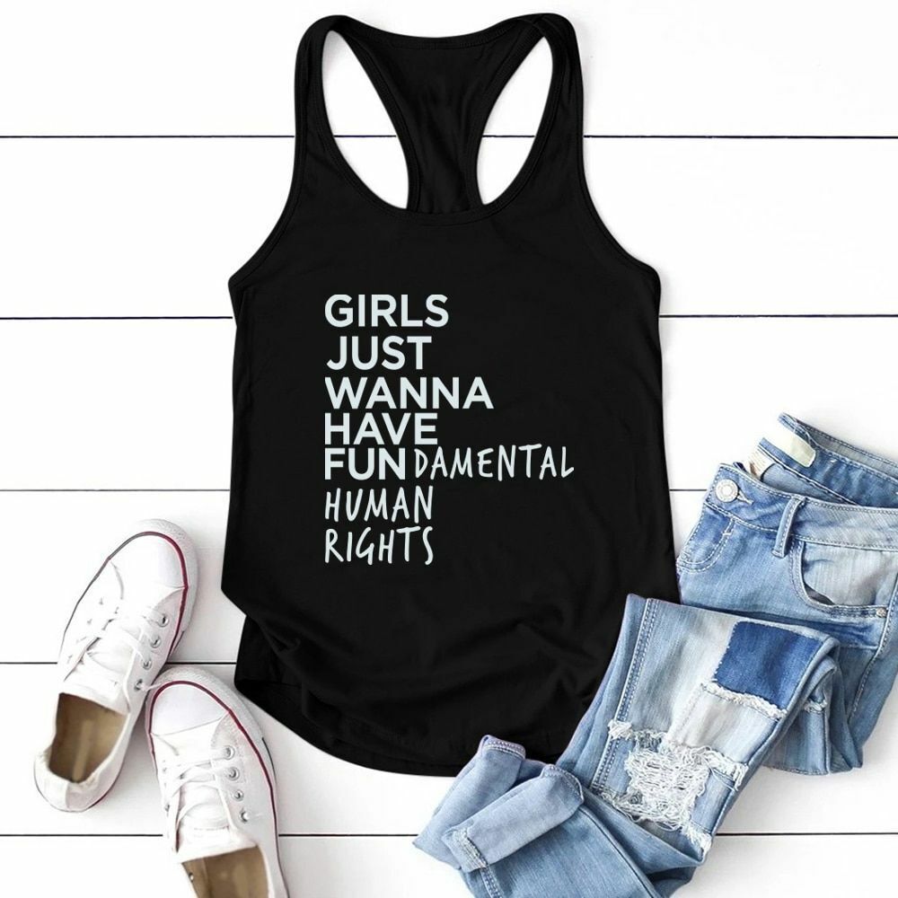 Woman T Shirt Fundamental Right Letter Print Short Sleeve Tops Tee Casual Cotton