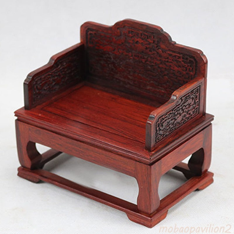 13.5cm New Miniature Furniture Model Ornaments Chinese Mahogany Chair Crafts