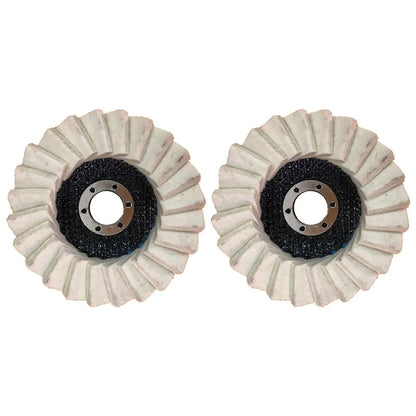 Wool Felt Finishing Wheel Buffing Pads For Metal Glass For Angle Grinder 2Pcs