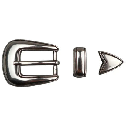 Belt Buckle 3Pcs Zinc Alloy Silver DIY Classic Leathercraft Hardware Tools 3/4''