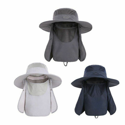 Fishing Hat Cap UPF 50+Sun Protection Neck Flap Outdoor Sport Camping Unisex 1PC