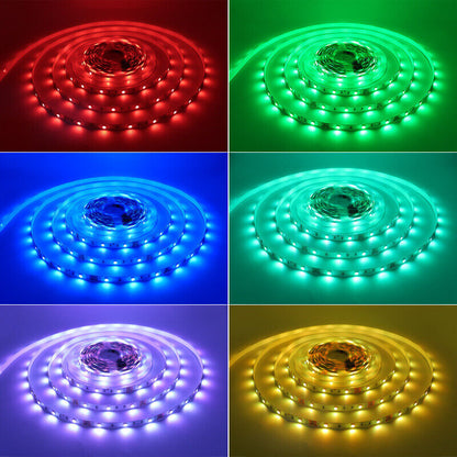 5M 10M 15M 20M RGB 5050 LED Strip light SMD 44 Key Remote 12V US Power Full Kit