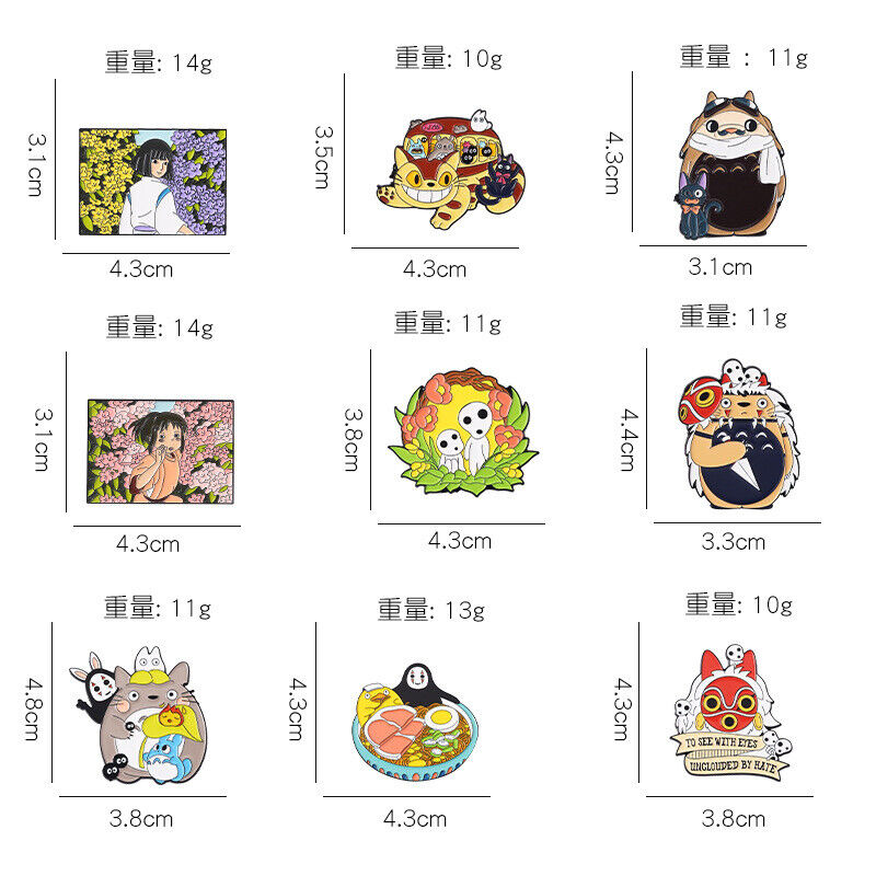 Movies Anime Peripheral Enamel Brooch Lapel Pin Creative Badge Collar Bag Decor