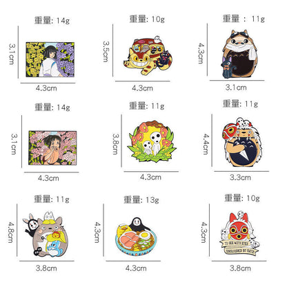 Movies Anime Peripheral Enamel Brooch Lapel Pin Creative Badge Collar Bag Decor