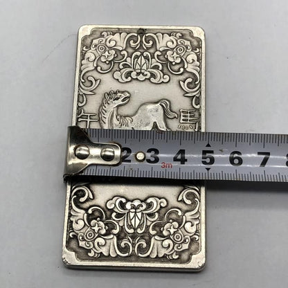Vintage Antique Style Zodiac Horse Amulet Pendant, Copper Plated
