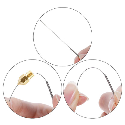 Brass Stainless Steel Printer Nozzles Nozzle Cleaning Needles Accessories Kit