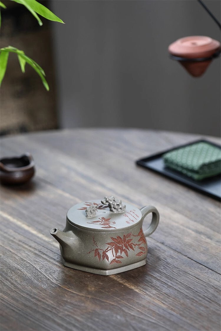 240cc chinese Yixing Handmade Zisha teapot Duan clay TaiHuShi Gongfu Tea Pot