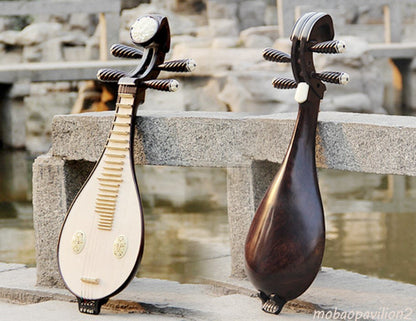 Traditional Pipa, Liuqin, Guitar, Four String and Guzheng Instruments