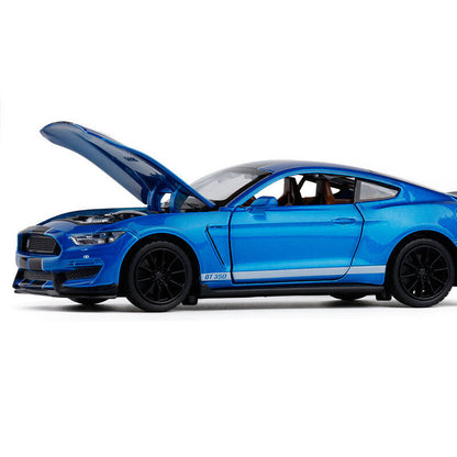 1/32 Ford Mustang Shelby GT350 Model Car Diecast Toy Vehicle Toys for Boys Blue